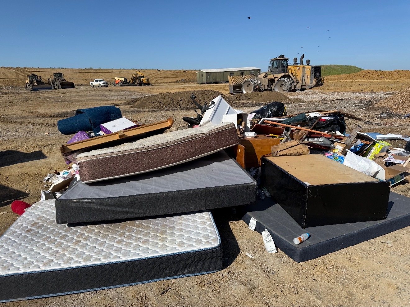 Mattress Removal Elk Grove CA | Same-Day Pickup | Free Quote Mattresses and box springs unloaded for disposal and recycling after an Elk Grove pickup
